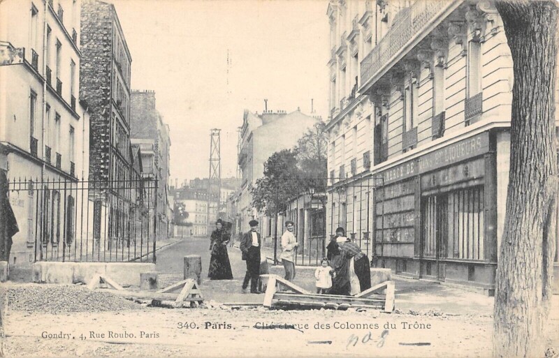 Carte postale ancienne Paris 12e Cite Et Rue Des Colonnes Du Trone à Paris 12e