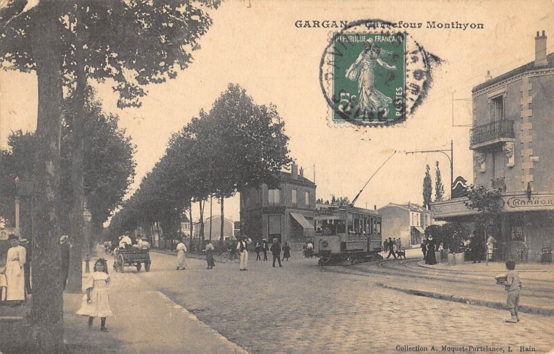 Carte postale ancienne Gargan Carrefour Monthyon