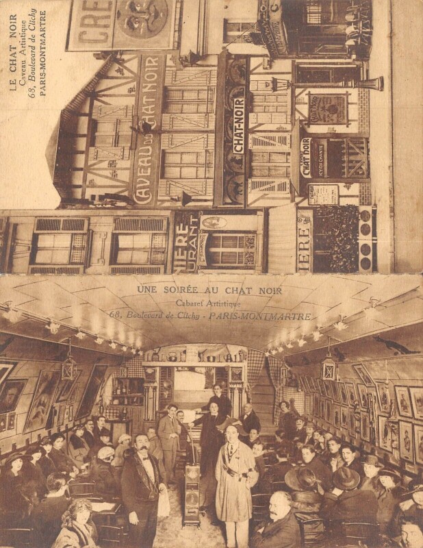 Carte postale ancienne Montmartre - Le Chat Noir à Paris 18e
