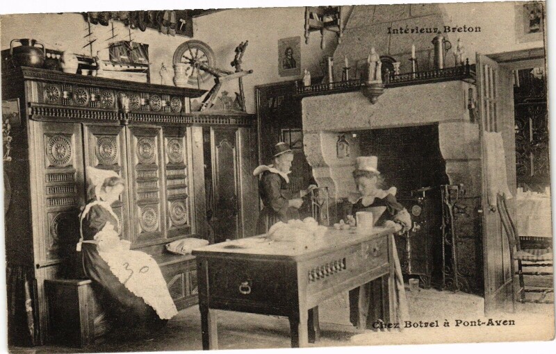 Carte postale ancienne Chez Botrel a Pont-Aven à Pont-Aven
