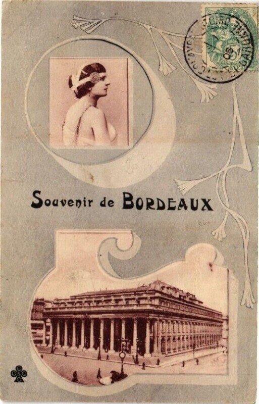 Carte postale ancienne Souvenir de Bordeaux à Bordeaux