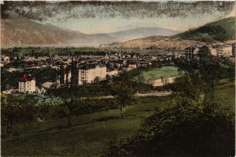Carte postale ancienne Aix-les-Bains - Vue générale à Aix-les-Bains