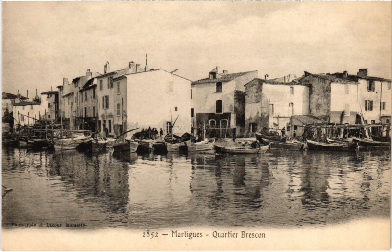 Carte postale ancienne Martigues Quartier Brescon à Martigues