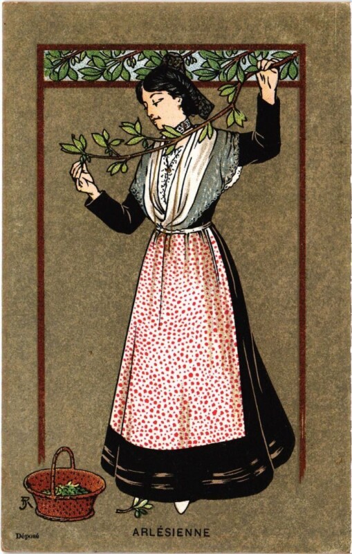 Carte postale ancienne Arles Arlesienne - Femme - Type à Arles