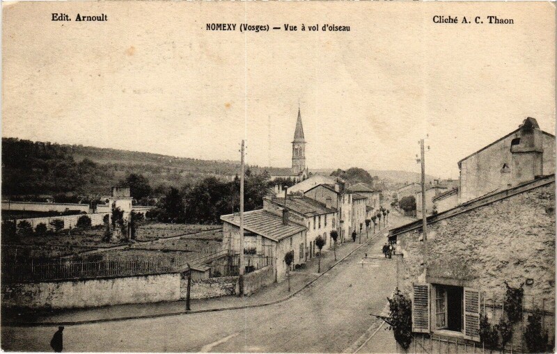 Carte postale ancienne Nomexy - Vue a vol d'oiseau à Nomexy