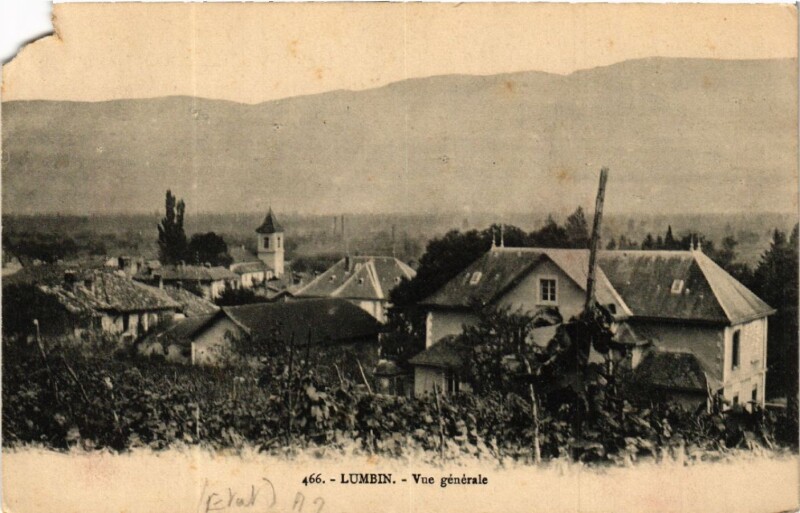 Carte postale ancienne Lumbin - Vue générale à Lumbin