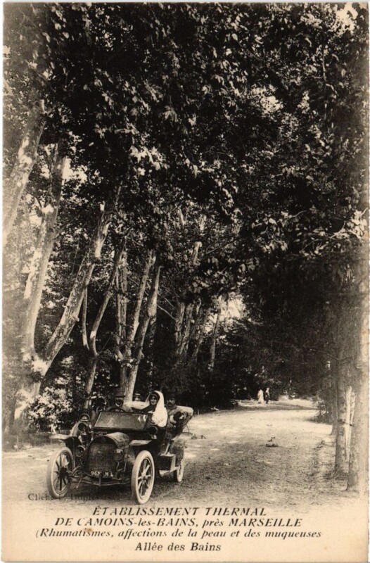 Carte postale ancienne Camoins-des-Bains pres Marseille - Allee des Bains à Marseille