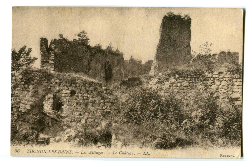 Carte postale ancienne Haute-Savoie Thonon-les-Bains Les Allinges Le Château à Allinges