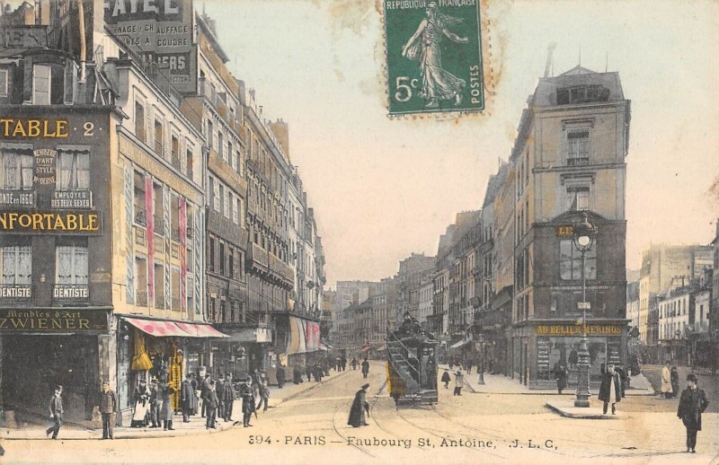 Carte postale ancienne Paris XIIe Faubourg Saint Antoine à Paris 12e