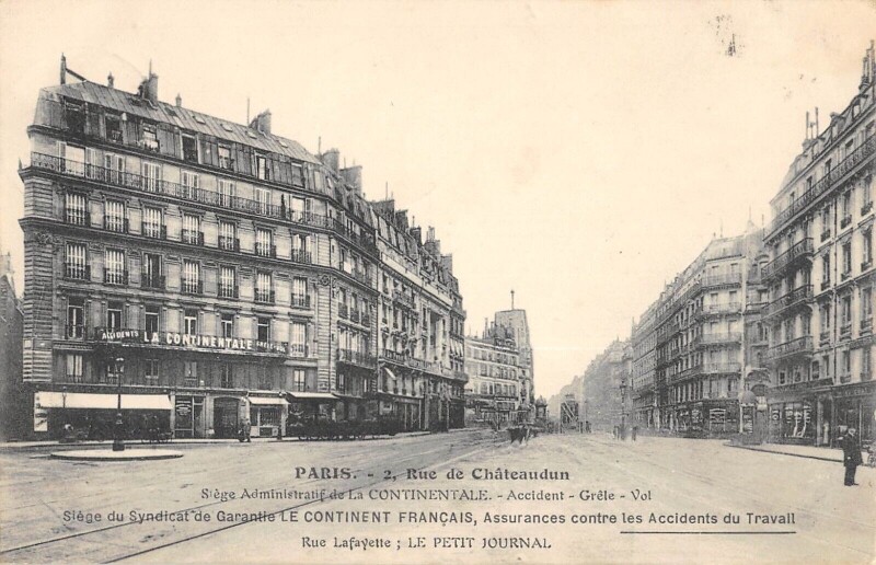 Carte postale ancienne Paris IXe Rue De Chateaudun à Paris 9e