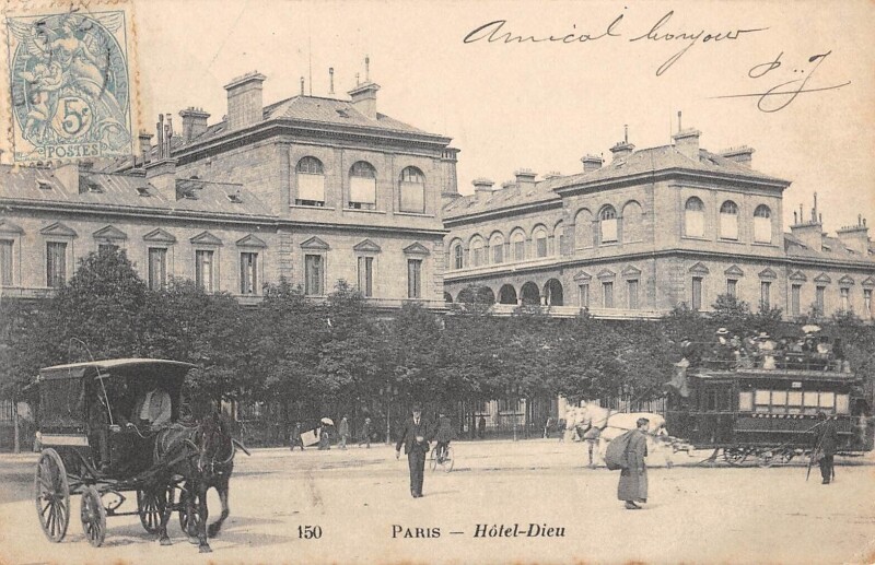 Carte postale ancienne Paris XIe Hotel Dieu à Paris 11e