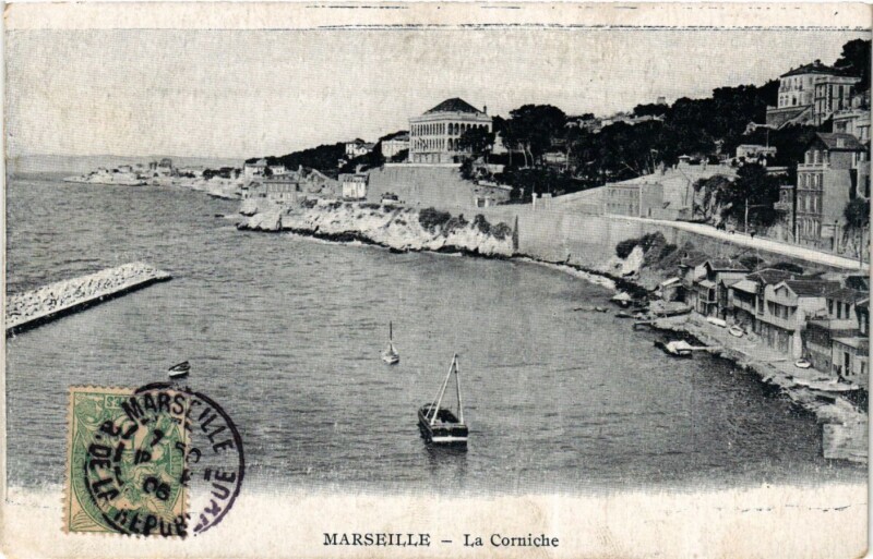 Carte postale ancienne Marseille La Corniche à Marseille