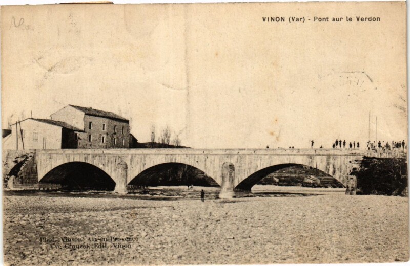 Carte postale ancienne Vinon Pont sur le Verdon