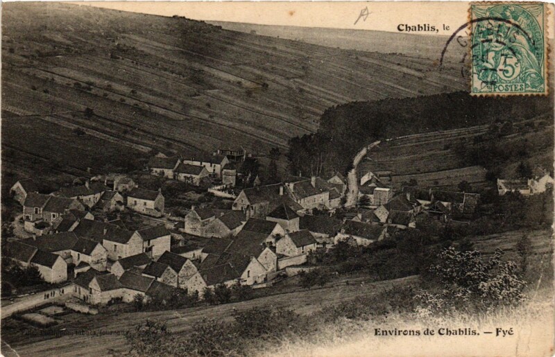 Carte postale ancienne Chablis le .... - Env. de Chablis à Chablis