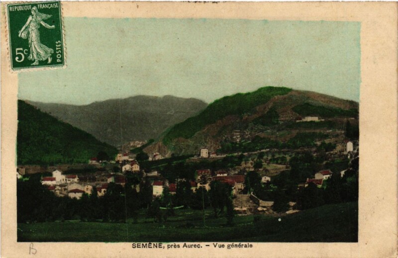 Carte postale ancienne Semene pres Aurec - Vue générale