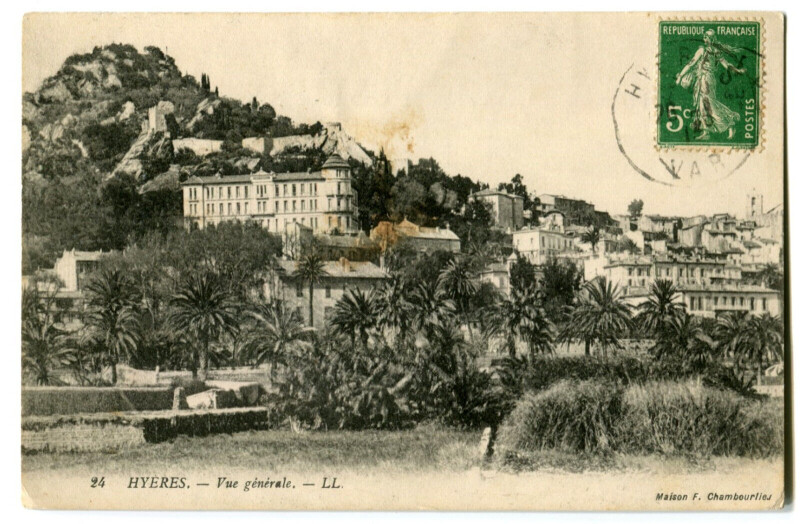 Carte postale ancienne Var Hyères Vue générale à Hyères