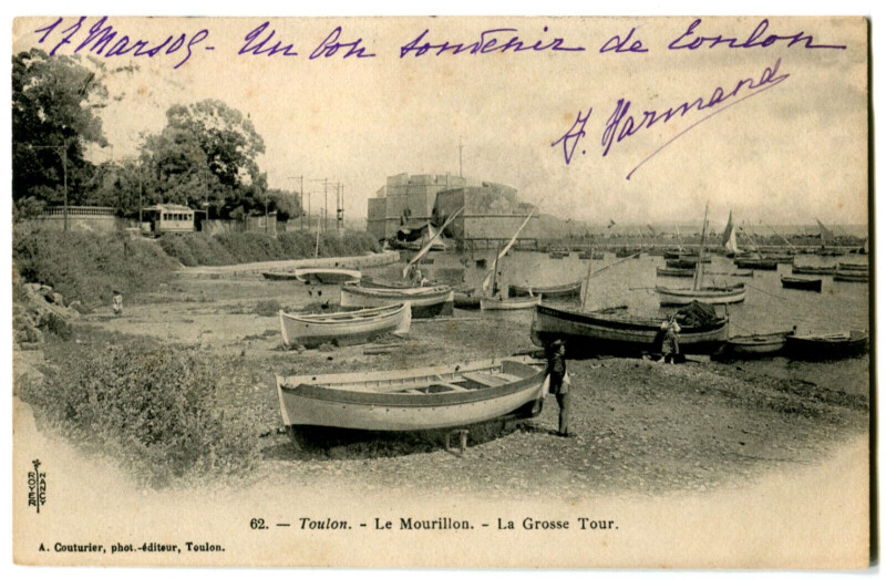 Carte postale ancienne Var Toulon Le Mourillon La Grosse Tour animé à Toulon