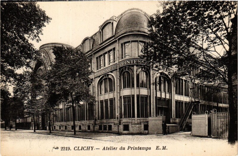 Carte postale ancienne Atelier du Printemps à Clichy