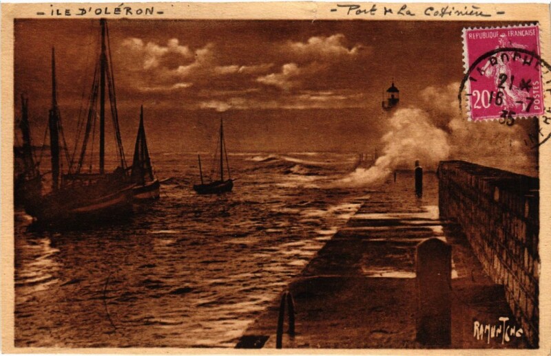 Carte postale ancienne La Cotiniere - Ile d'Oleron - Port de la Cotinier