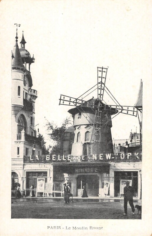 Carte postale ancienne Le Moulin Rouge à Paris 18e