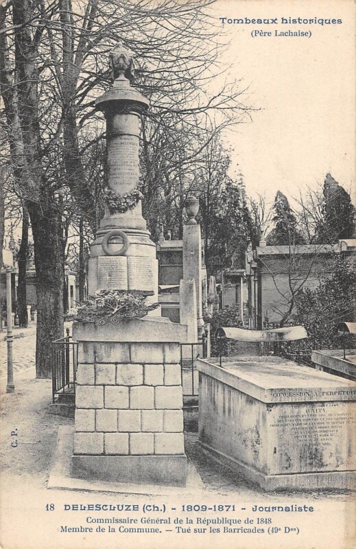 Carte postale ancienne Père Lachaise - Delescluze à Paris 20e