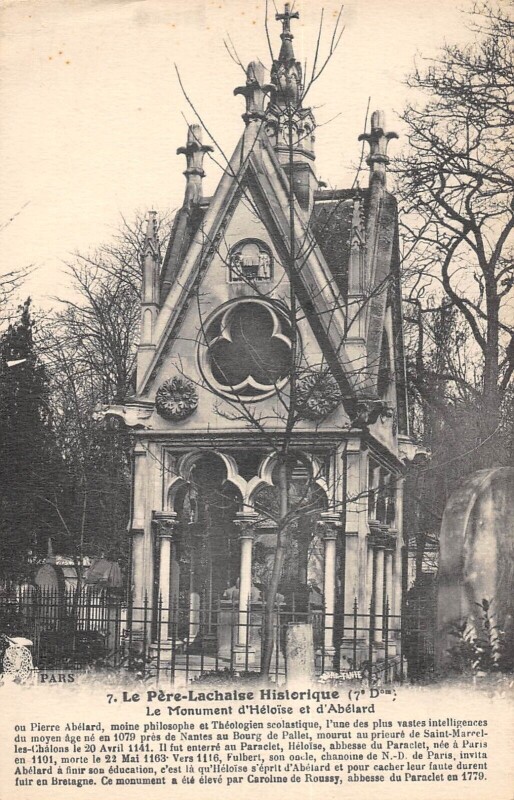 Carte postale ancienne Le Père-Lachaise - Le Monument d'Héloïse et d'Abélard à Paris 20e