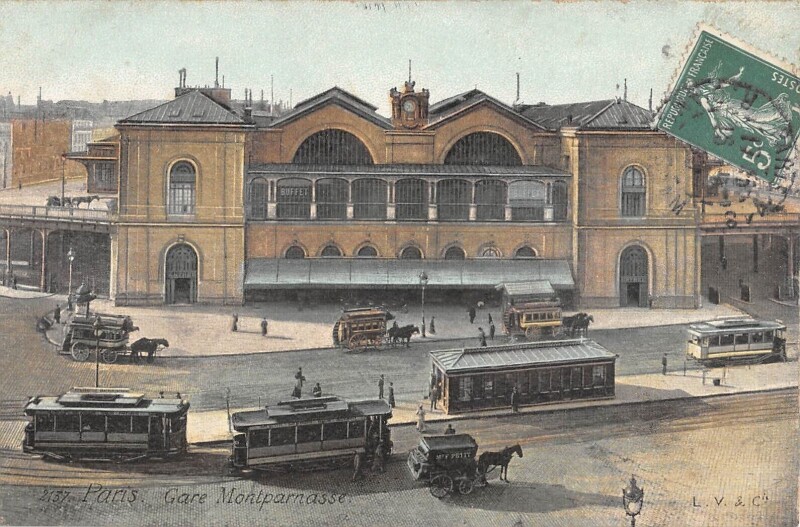 Carte postale ancienne Gare Montparnasse à Paris 6e