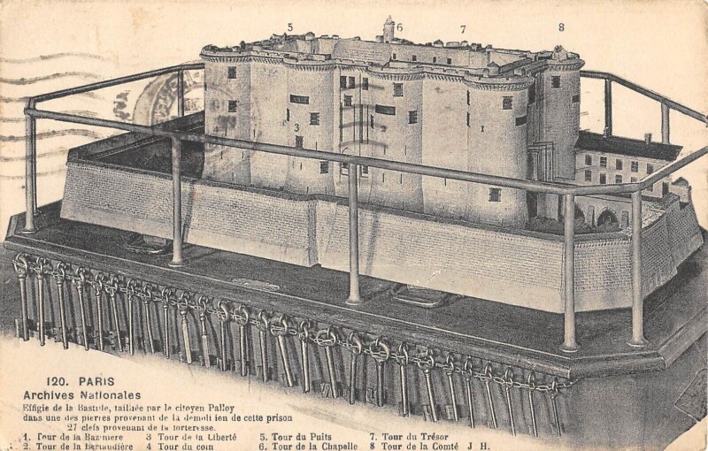 Carte postale ancienne Paris Archives Nationales Effigie De La Bastille