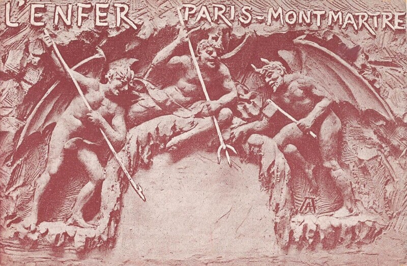 Carte postale ancienne L'Enfer à Paris 9e