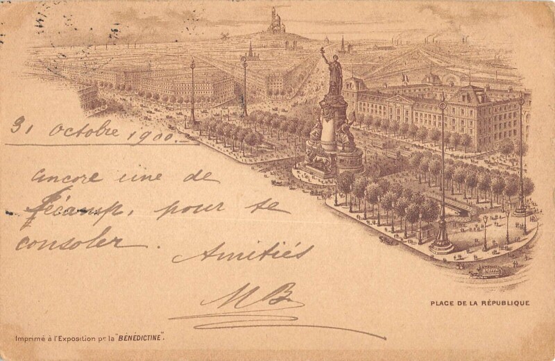 Carte postale ancienne Paris Precurseur Place De La Republique