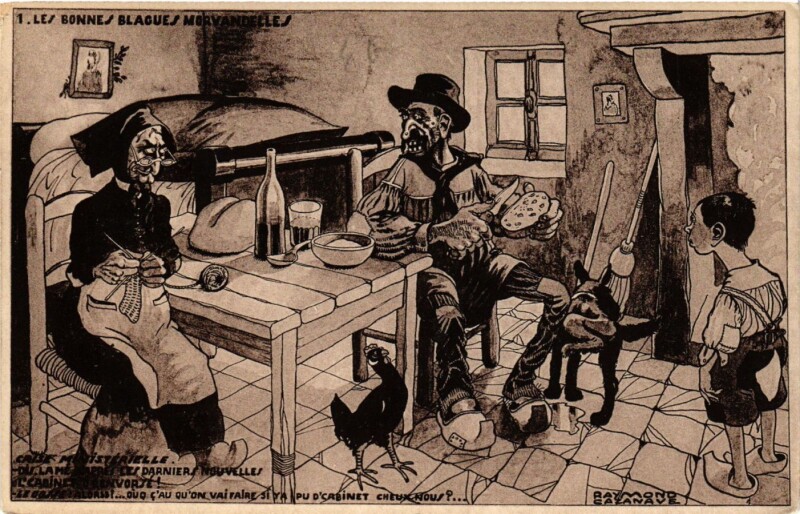 Carte postale ancienne Les Bonnes Blagues Morvandelles