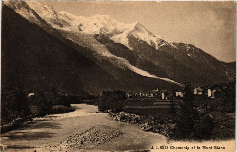 Carte postale ancienne Chamonix et le Mont-Blanc