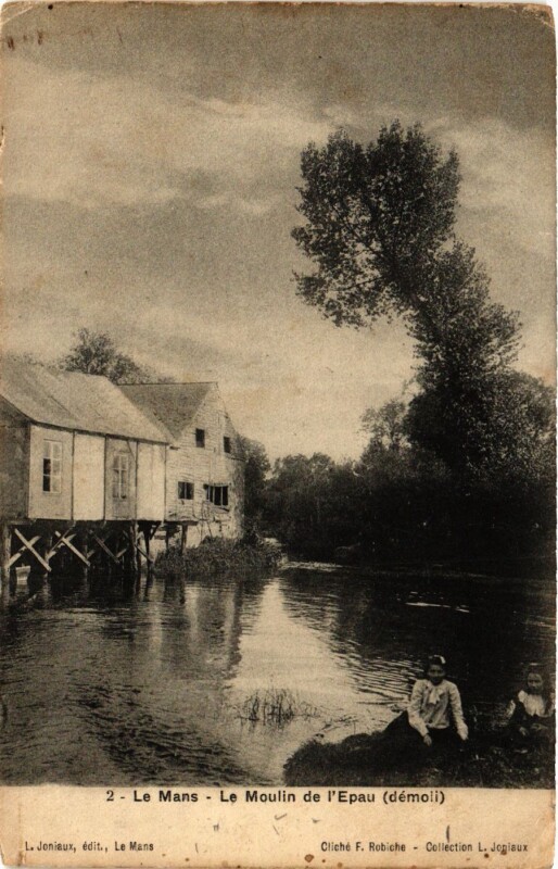 Carte postale ancienne Le Mans - Le Moulin de l'Epau au Mans