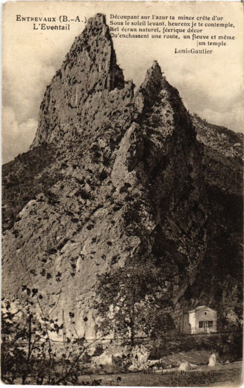 Carte postale ancienne Entrevaux L'Eventail à Entrevaux