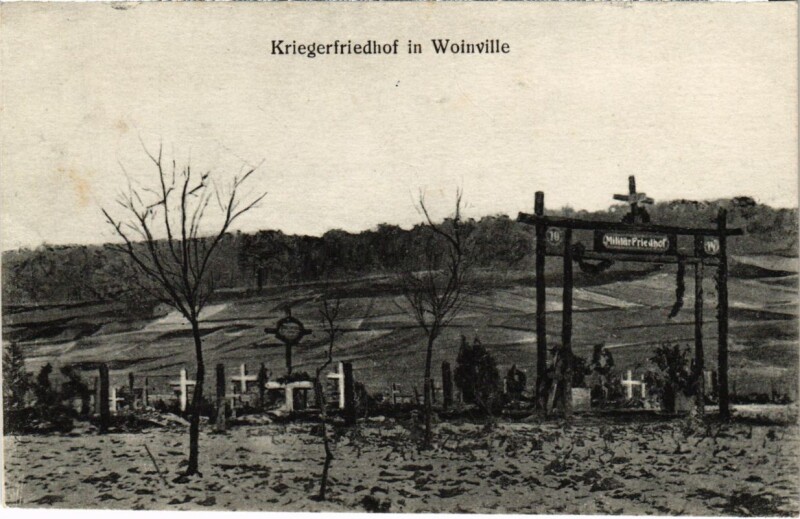 Carte postale ancienne Woinville - Kriegerfriedhof - Cimetiere