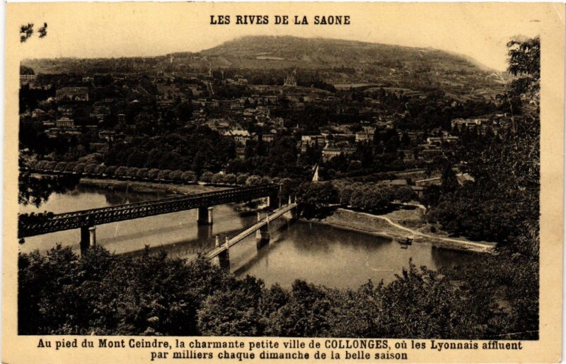 Carte postale ancienne Les Rives de la Saone