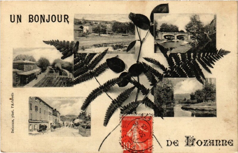 Carte postale ancienne Un Bonjour de Lozanne à Lozanne