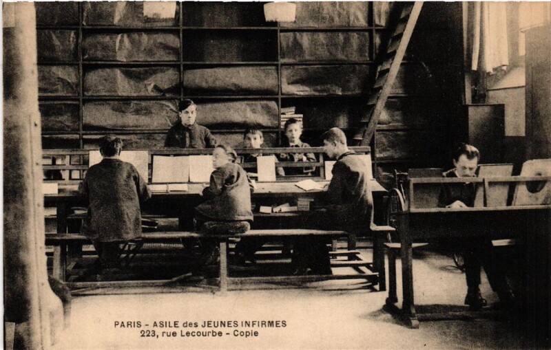 Carte postale ancienne Asile des Jeunes Garçons Infirmes - rue Lecourbe - Copie à Paris 15e