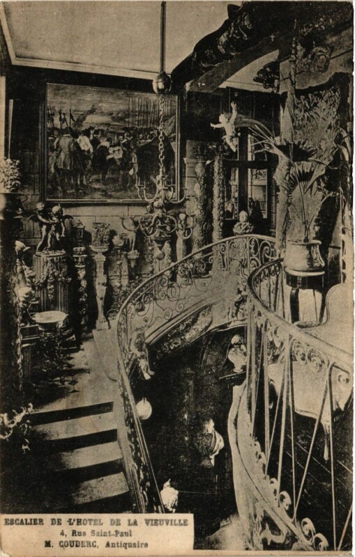 Carte postale ancienne Paris 4e Hotel de la Vieuville 4, Rue Saint-Paul à Paris 4e