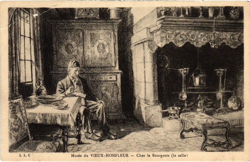 Carte postale ancienne Honfleur Musee du Vieux Honfleur - Chez le Bourgeois à Honfleur