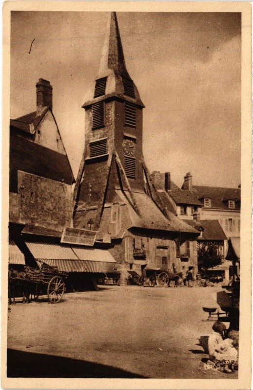 Carte postale ancienne Honfleur Clocher de l'Eglise Sainte-Catherine à Honfleur