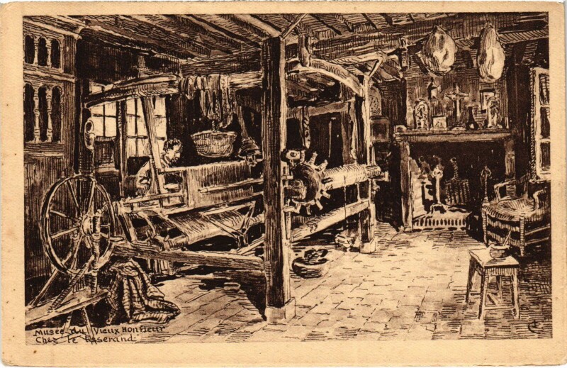 Carte postale ancienne Honfleur Musee du Vieux Honfleur - Chez le Tisserand à Honfleur