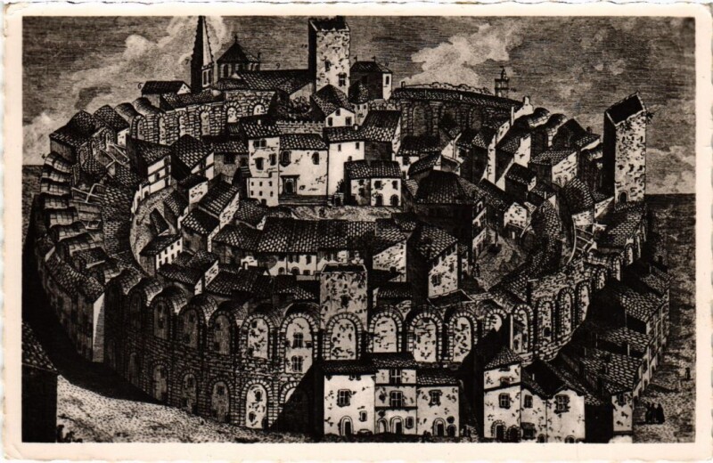 Carte postale ancienne Arles Vue de l'Amphitheatre à Arles