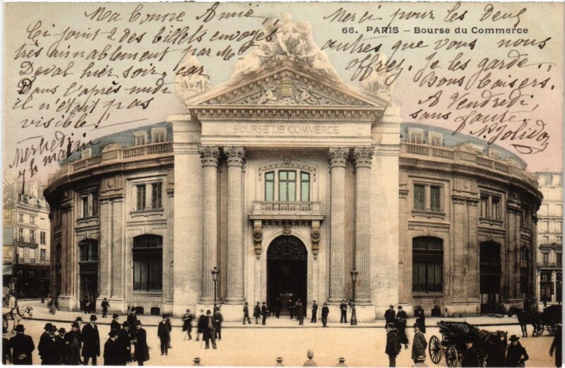 Carte postale ancienne Paris 1e Bourse du Commerce à Paris 1er