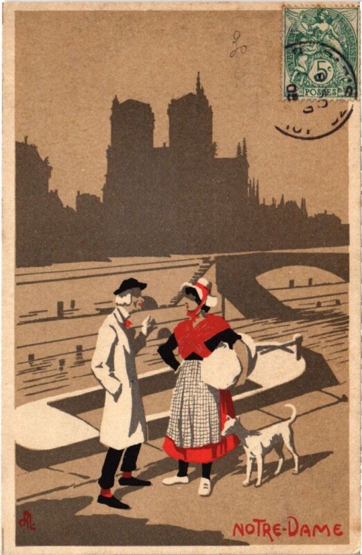 Carte postale ancienne Paris 4e Notre-Dame à Paris 4e