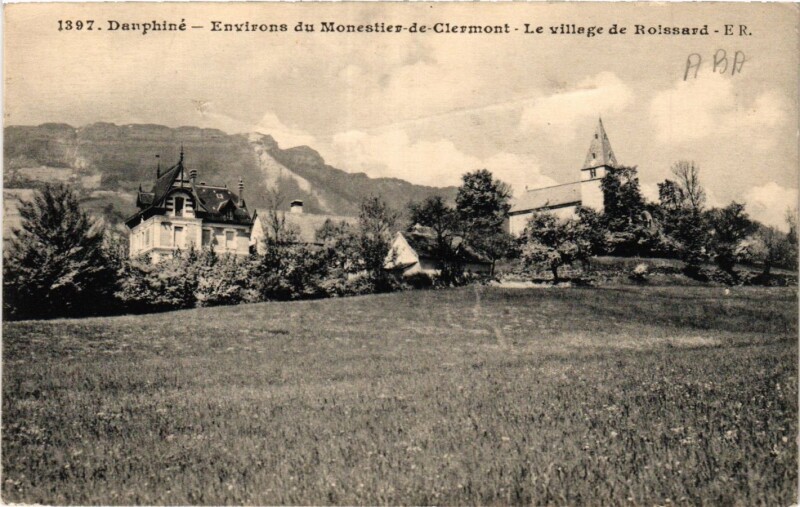 Carte postale ancienne Dauphiné - Env. du Monestier-de-Clermont - Le village de à Monestier-de-Clermont