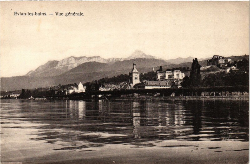 Carte postale ancienne Evian-les-Bains - Vue générale à Évian-les-Bains