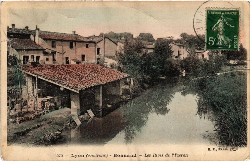 Carte postale ancienne Bonnand Les Rives de l'Yzeron à Yzeron