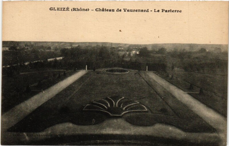 Carte postale ancienne Gleize Chateau de Vaurenard Le Parterre