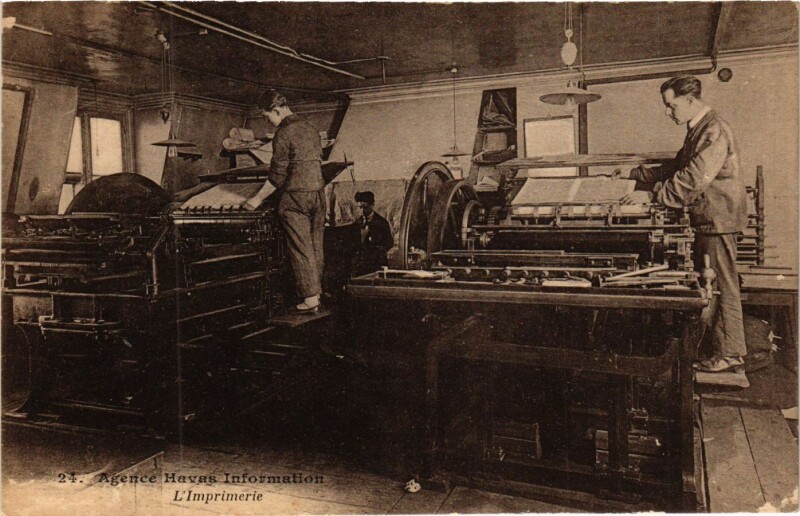 Carte postale ancienne Paris Agence Havas Publicite. Iprimerie